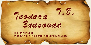 Teodora Bausovac vizit kartica